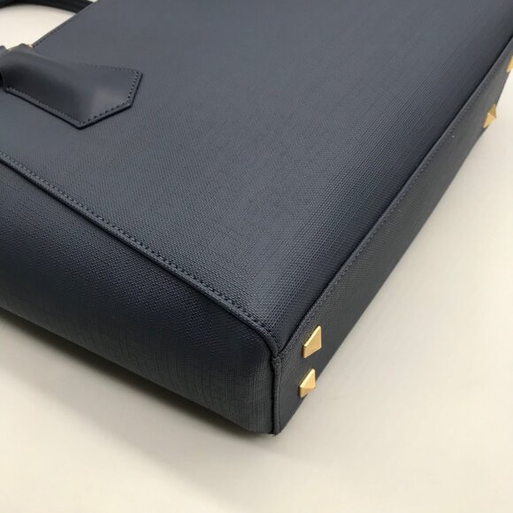 Dagne Dover Grey And Blue Coated Canvas Legend Tote Bag With Wallet - Picture 6 of 11